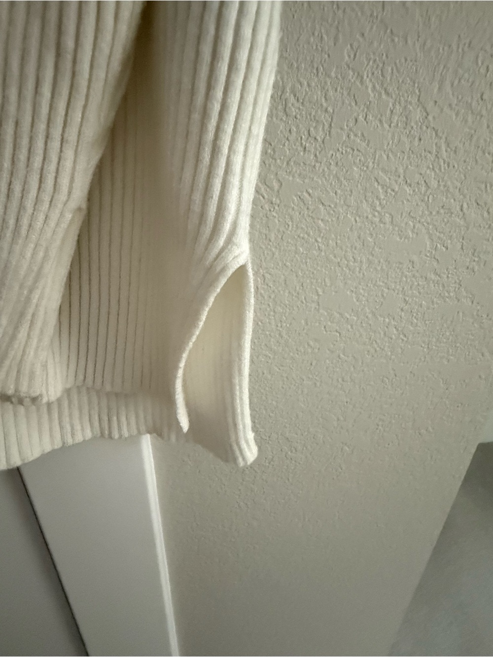 Abercrombie & Fitch "Soft A&F Collection" Cream Ribbed Knit Crewneck Sweater - Picture 4 of 5